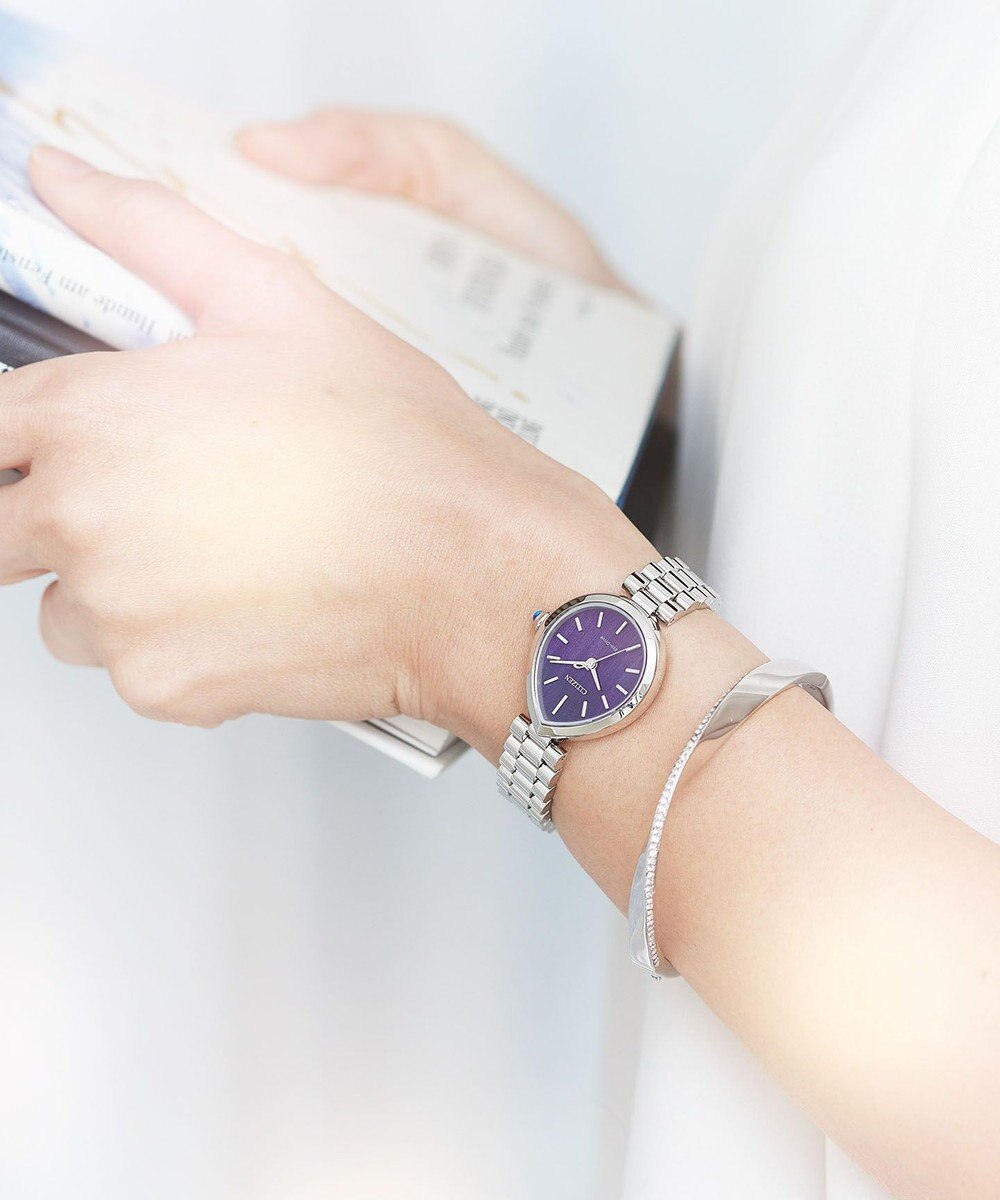 CITIZEN 【電池交換不要】ドロップ形状のジュエリーライクウオッチ EM1200-55X シルバー 