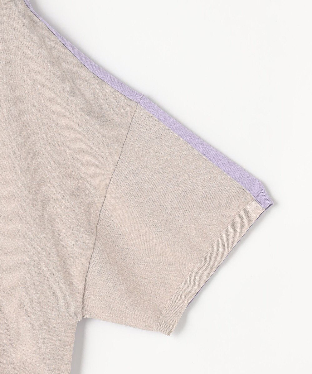 自由区 【大人のバイカラー】ライトクレープストレッチ プルオーバー 