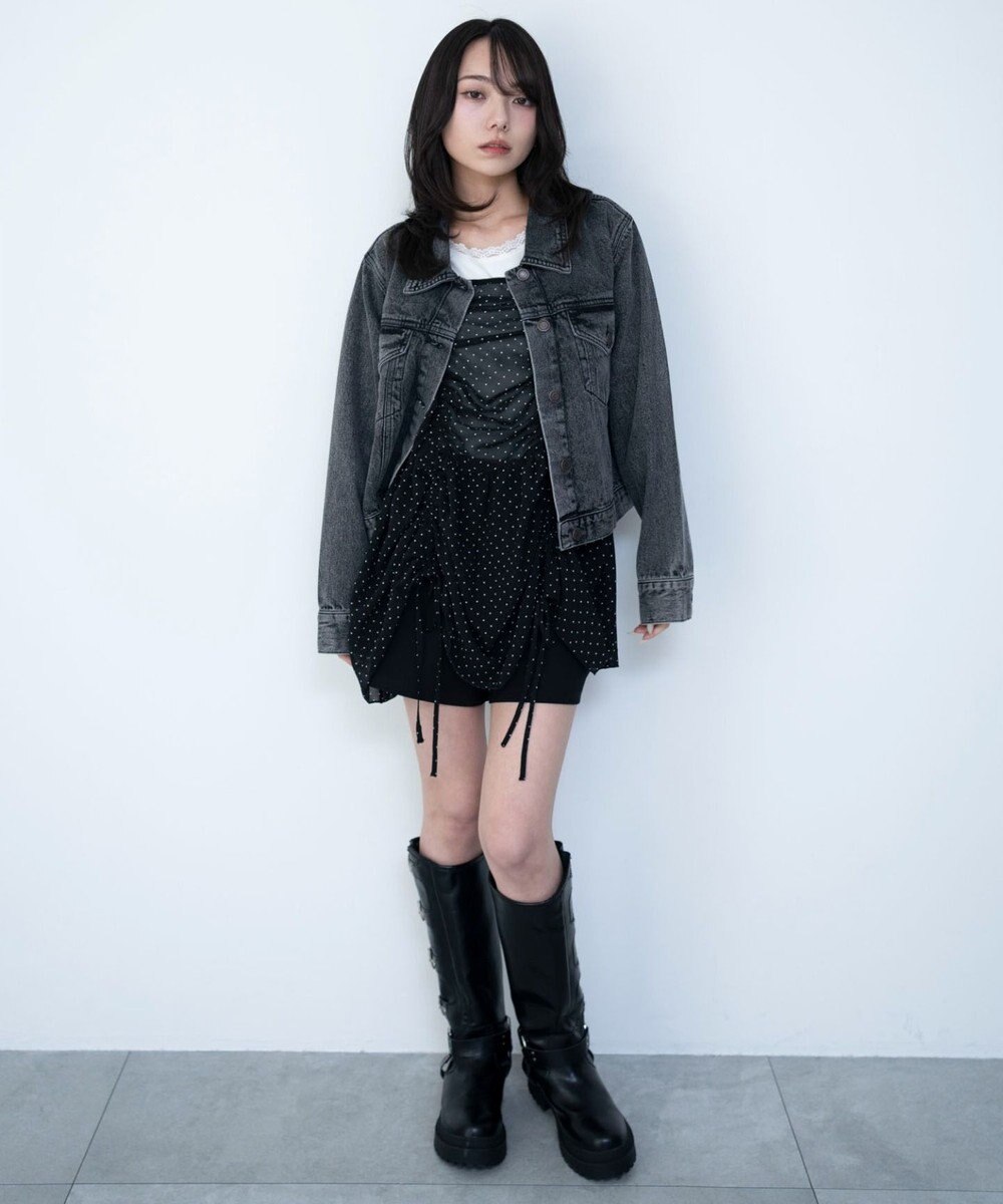 WEGO ドロストデザインキャミワンピース 