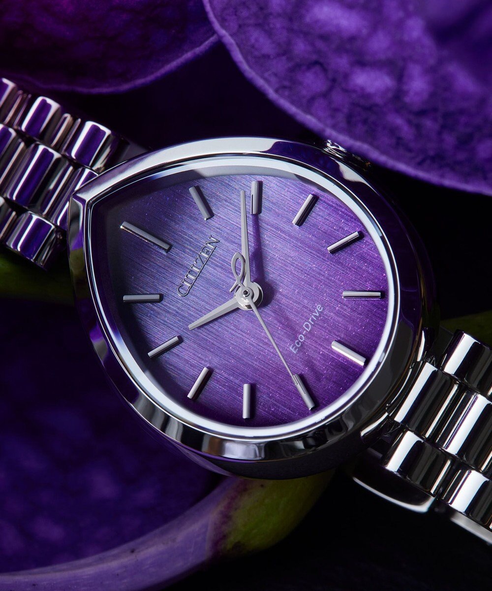 CITIZEN 【電池交換不要】ドロップ形状のジュエリーライクウオッチ EM1200-55X シルバー 