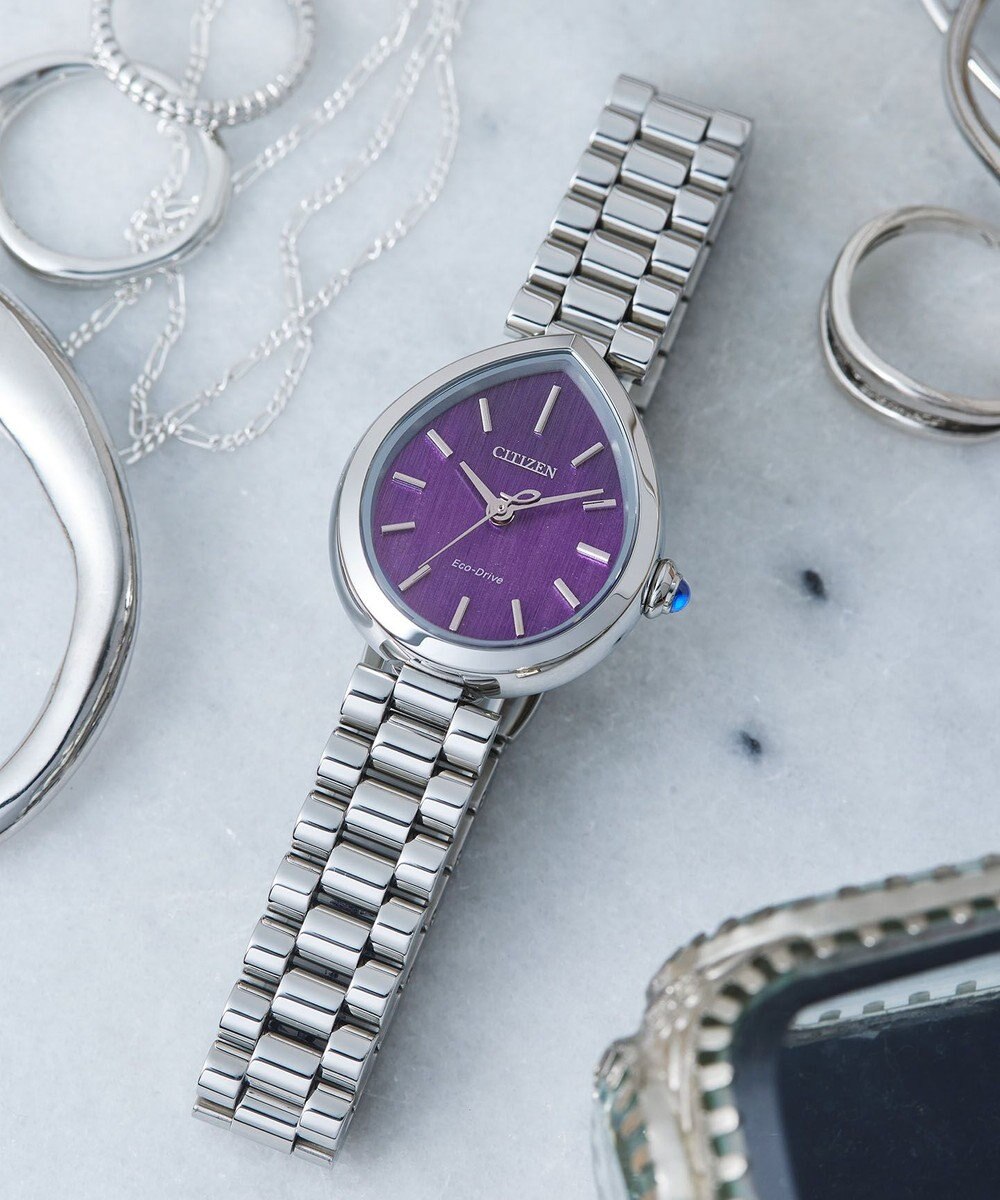 CITIZEN 【電池交換不要】ドロップ形状のジュエリーライクウオッチ EM1200-55X シルバー 