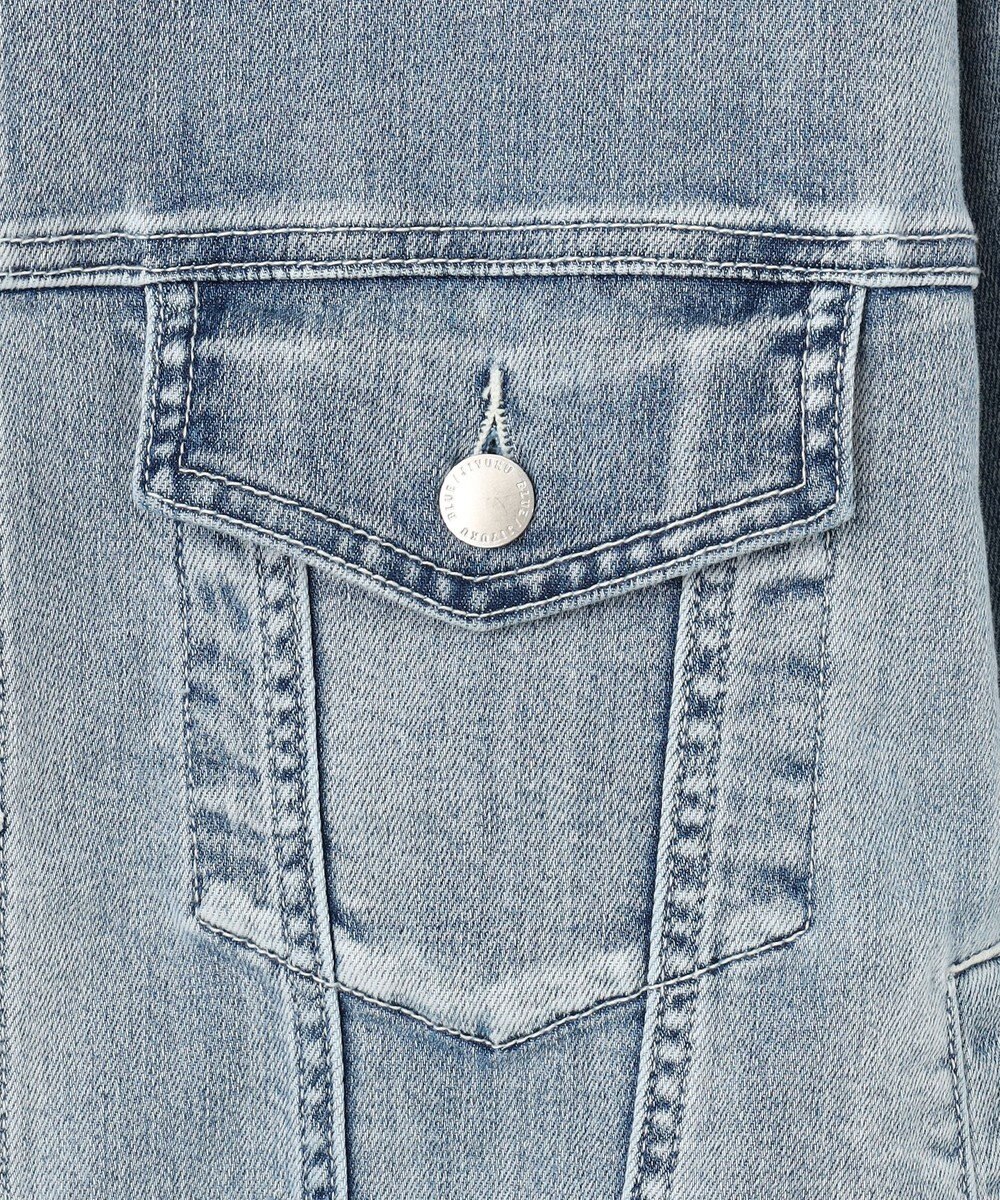 自由区 L 【ご好評につき追加生産・洗える】USUKARU DENIM ノーカラージャケット 