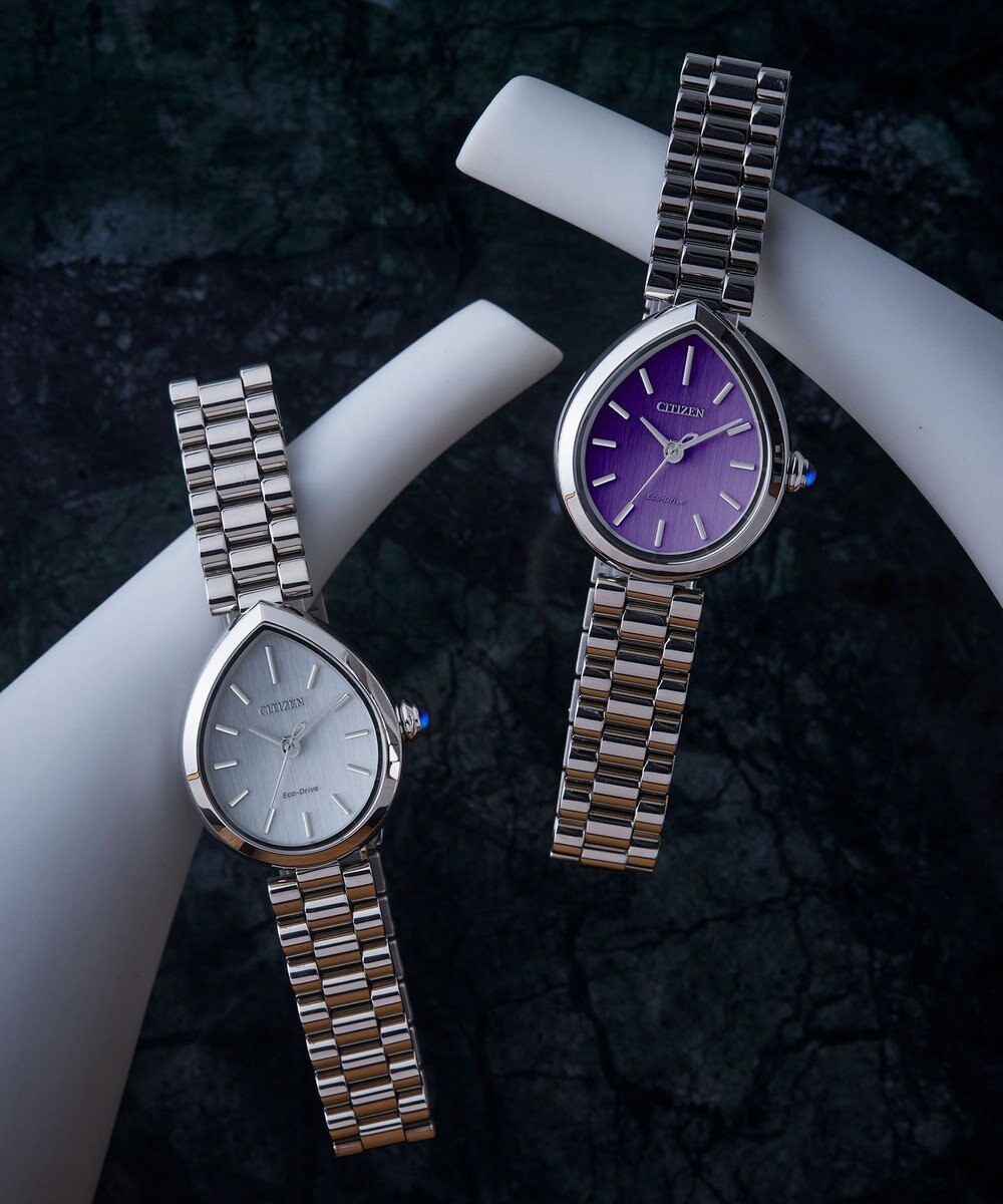 CITIZEN 【電池交換不要】ドロップ形状のジュエリーライクウオッチ EM1200-55X シルバー 