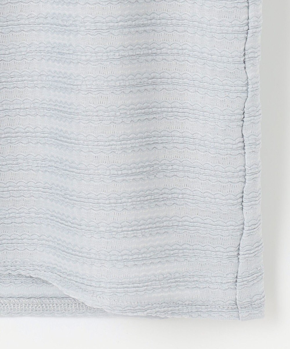 組曲 L 【WEB限定】ボーダージャガード タック袖ブラウス 