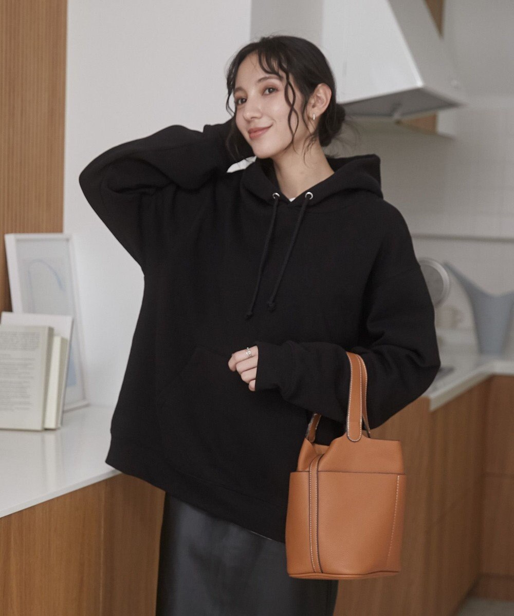 WEGO 【ユニセックス着用ITEM/裏起毛】リラックスフィットスウェットプルパーカー 