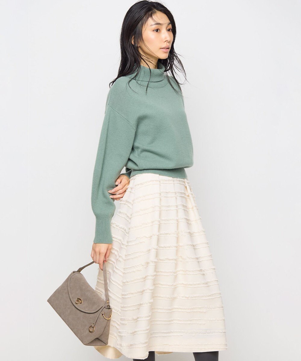 組曲 L 【2WAY・WEB限定】ウールカシミヤミックス ハイネックニット 