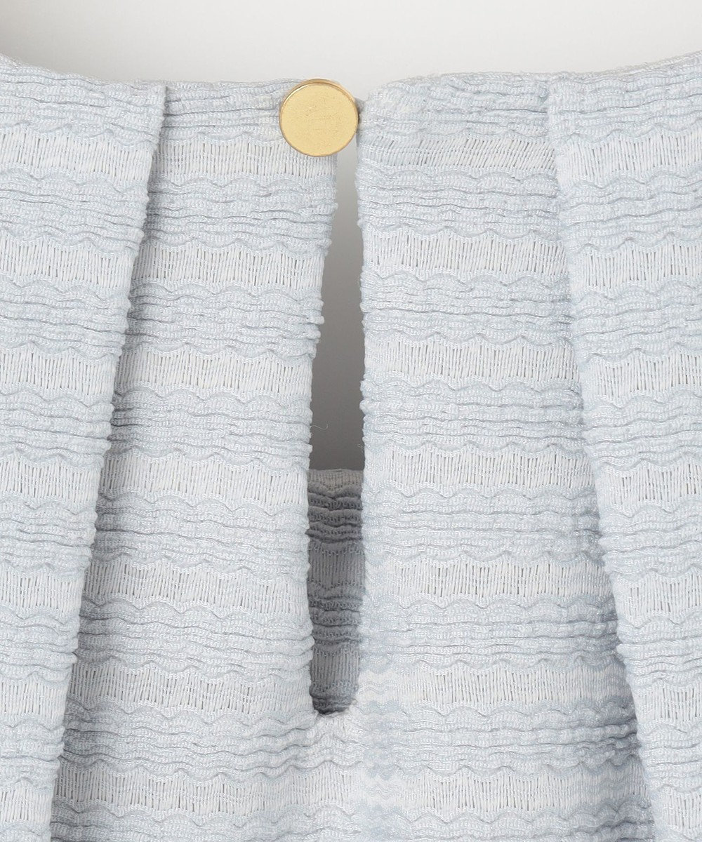 組曲 L 【WEB限定】ボーダージャガード タック袖ブラウス 