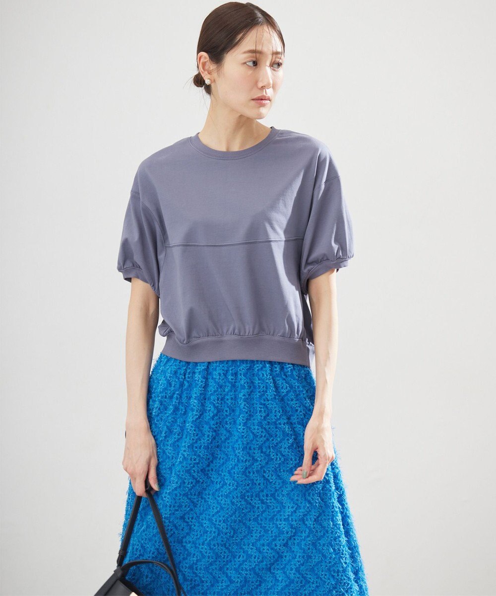 組曲 L 【WEB限定】クールプレーティング天竺スエットライク カットソー 