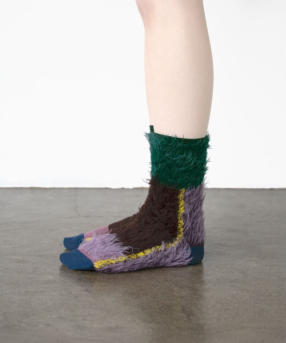 COQ HAPPY PENGUIN リバーシブルファーソックス 