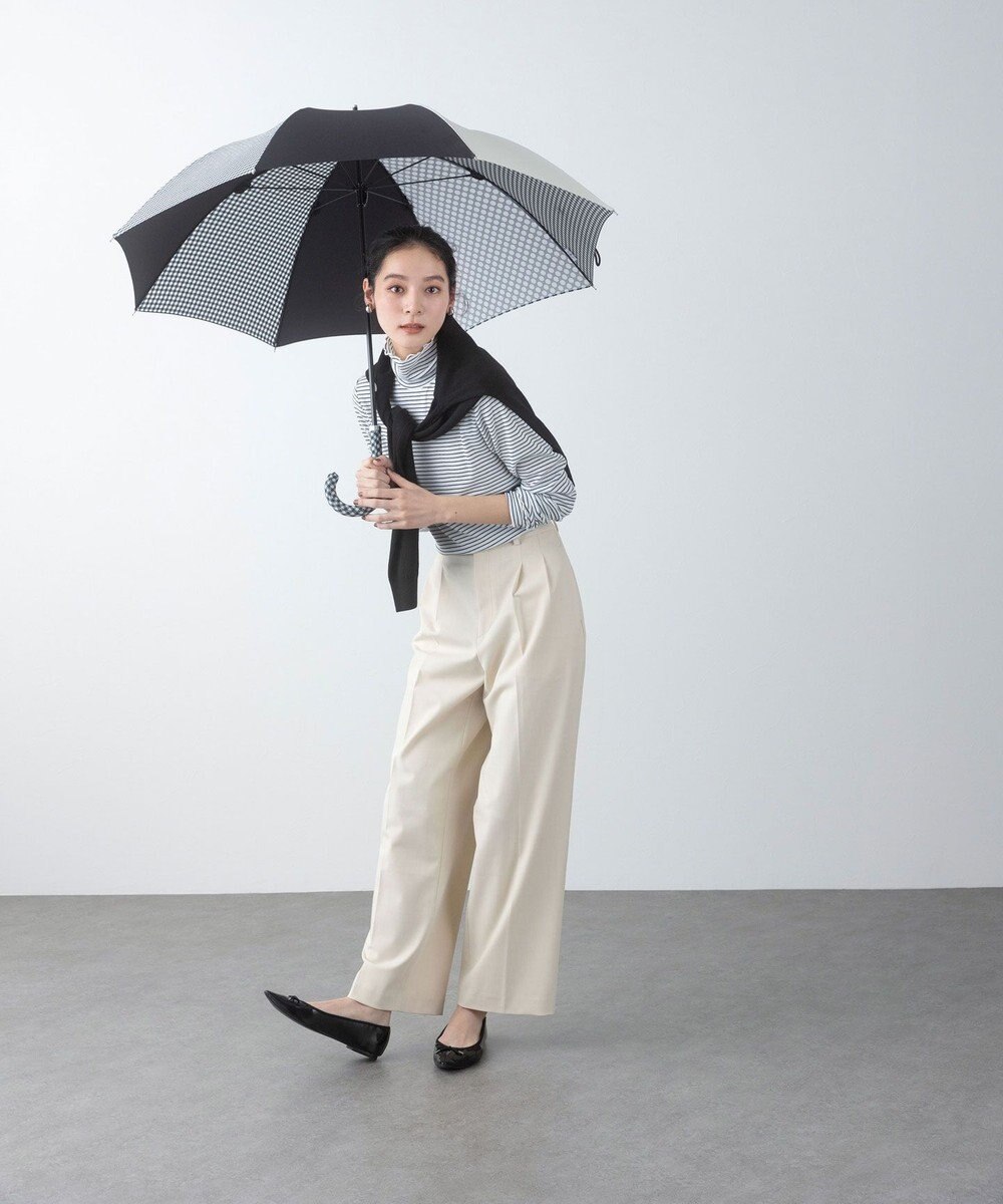 +RING レディース向け プラスリング 長傘60cm BLK/GNG T1290 