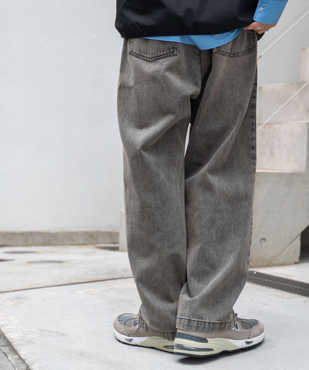 WEGO スケーターズ　タックワイドデニムパンツ 