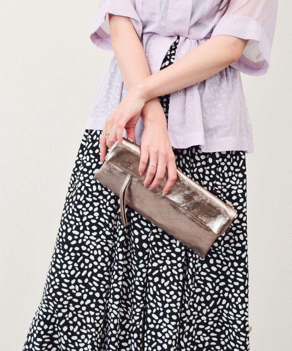 INTER-CHAUSSURES 【ANDREA CARDONE】レザーワイドサコッシュ 