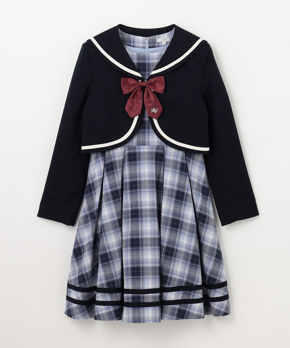 ANY KIDS ジャケット付き チェック ワンピース 