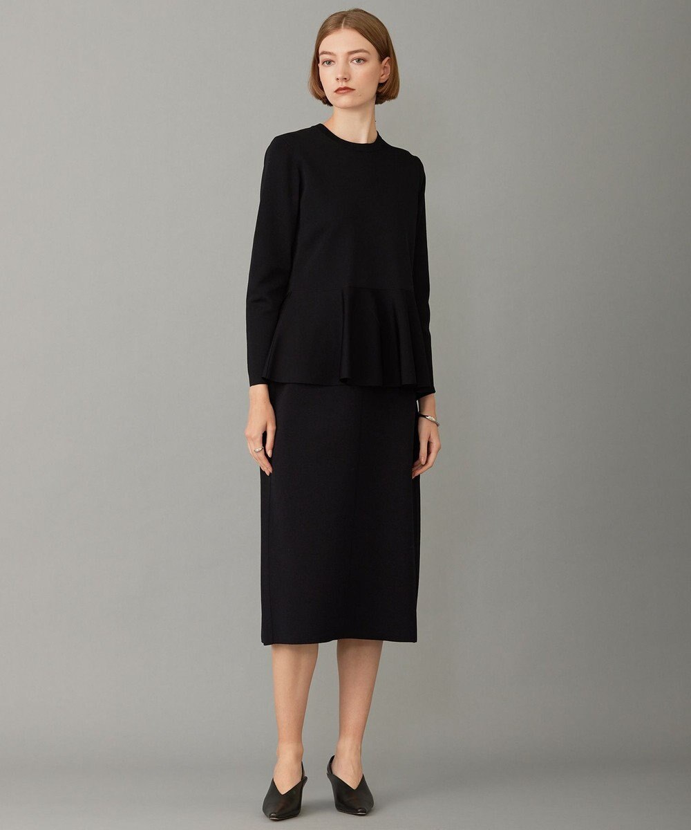 ICB 【洗える】シンセティックヤーン ペプラムニット 