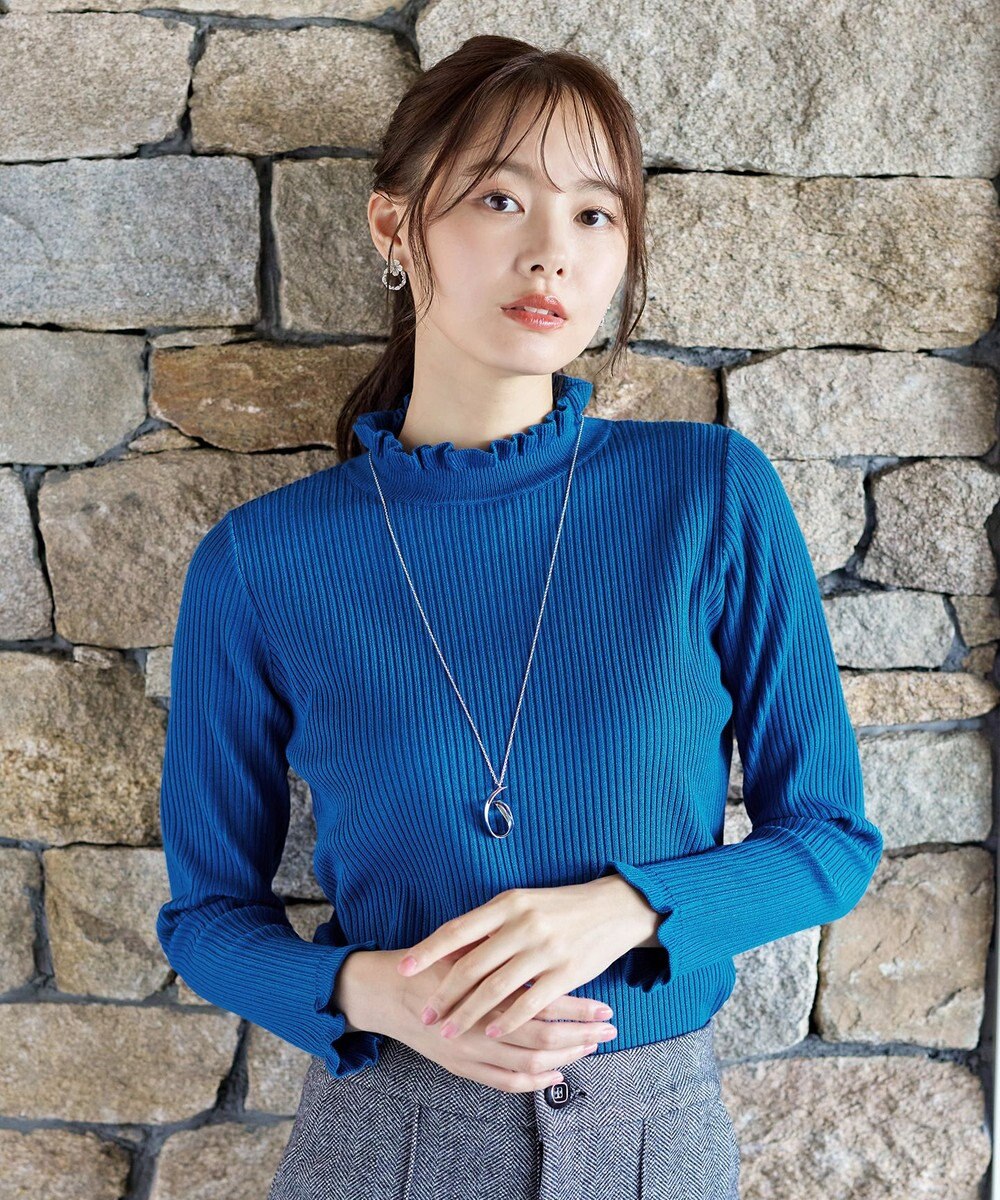 Tiaclasse 【安田美沙子さん着用・選べる2type・洗える】 フリルニットトップス 