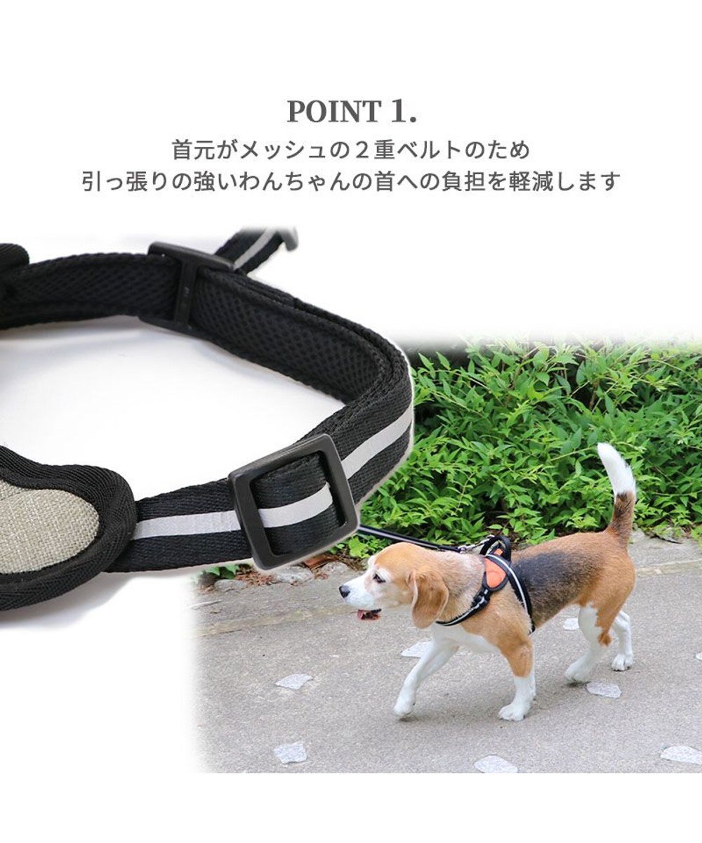 PET PARADISE ヘッドインハーネス  【ＳＭ】 オレンジ / ブルー 【中型犬】 