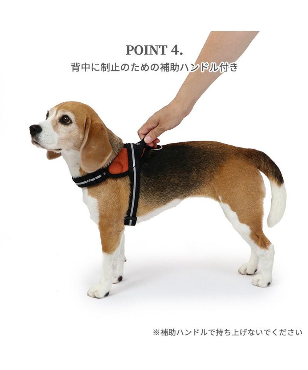 PET PARADISE ヘッドインハーネス  【ＳＭ】 オレンジ / ブルー 【中型犬】 