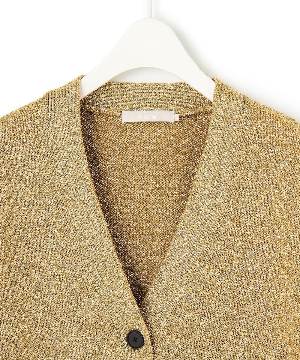 ICB 【洗える】リッチシャインニット カーディガン 