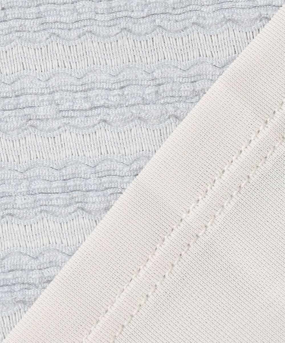 組曲 L 【WEB限定】ボーダージャガード タック袖ブラウス 