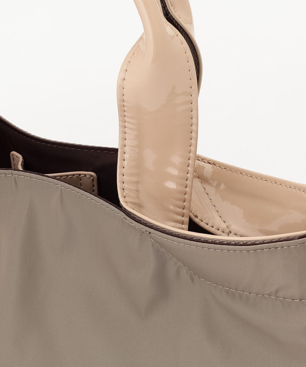 LA BAGAGERIE ツイルナイロン×エナメル 2WAYトートバッグ Mサイズ 