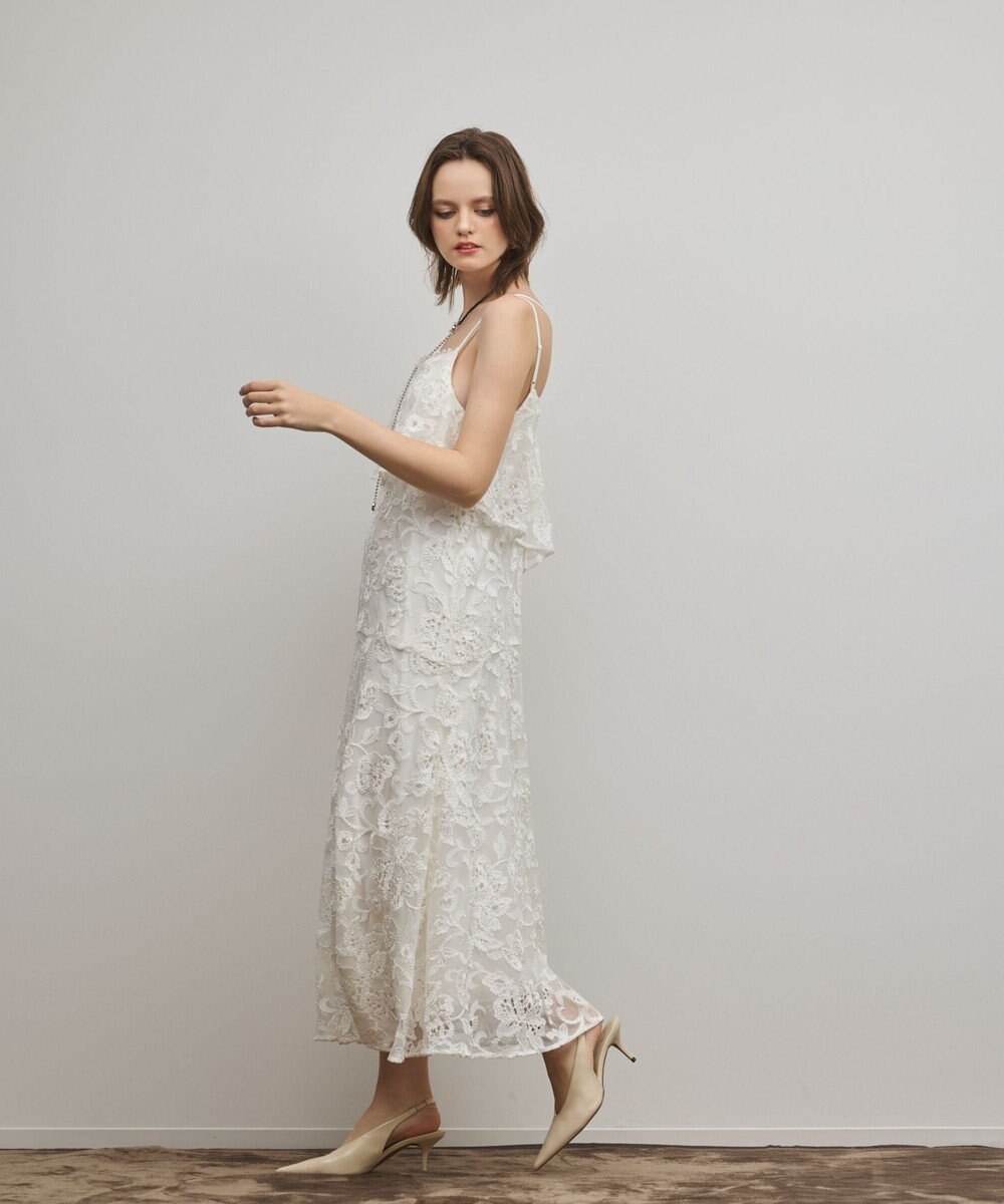 GRACE CONTINENTAL チュールレースロングワンピース 