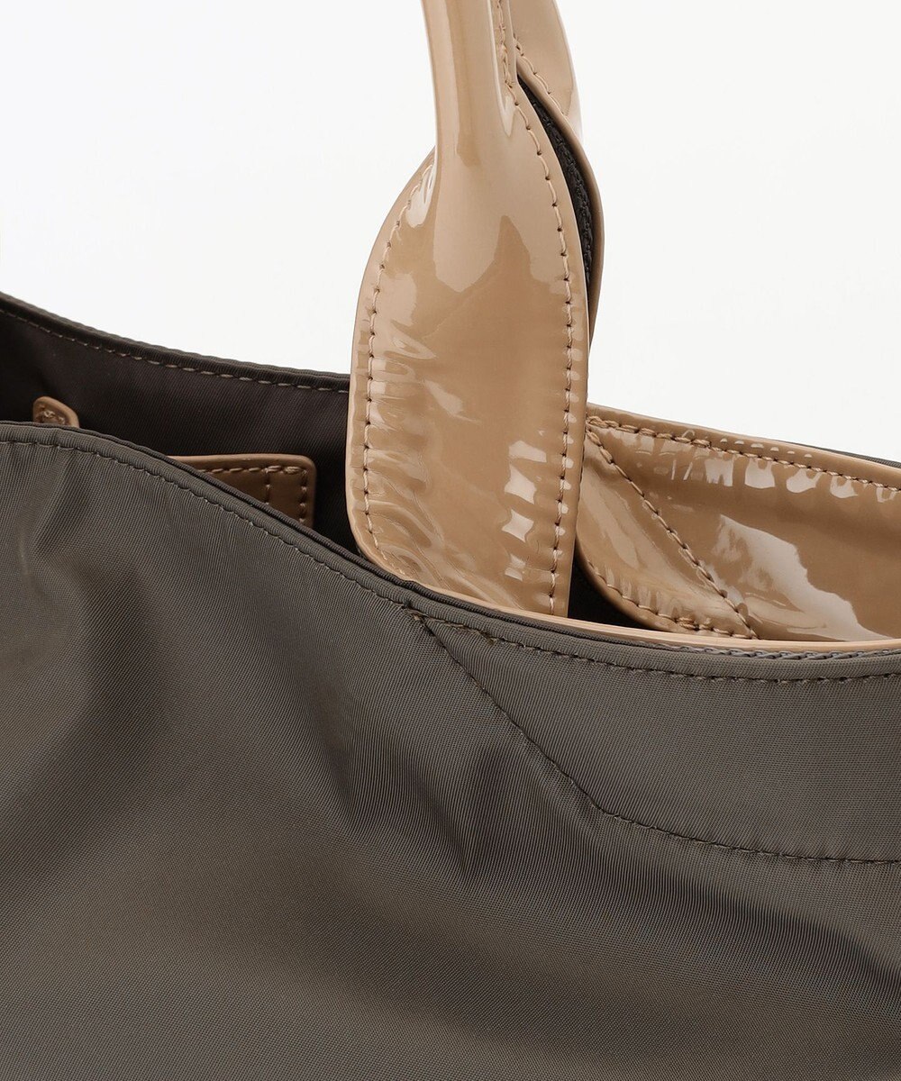 LA BAGAGERIE ツイルナイロン×エナメル 2WAYトートバッグ Mサイズ 