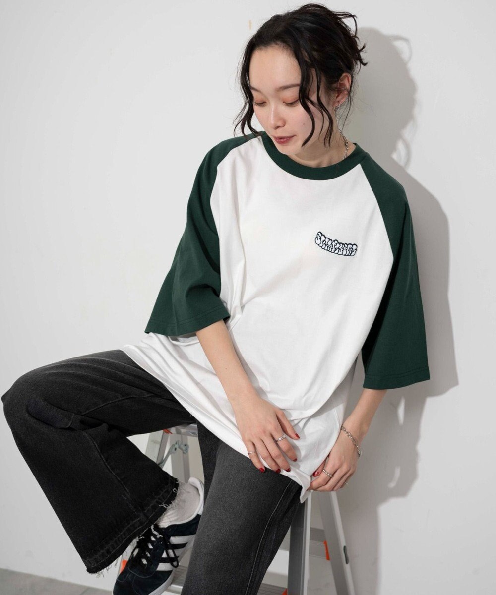 WEGO 【ユニセックス着用ITEM/】グラフィックラグランBIGT（S） 