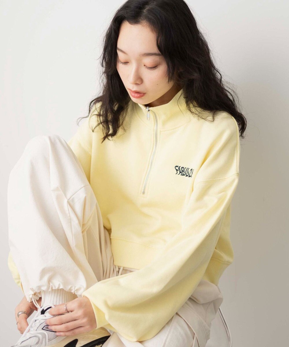 WEGO ハーフジップショートスウェット 