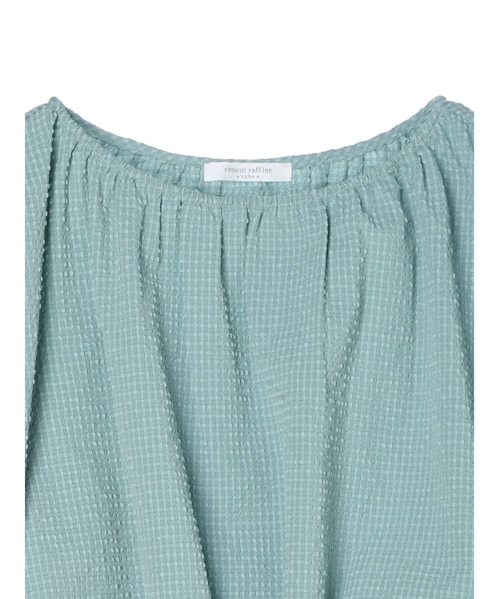 Green Parks 裾シャーリングブラウス 