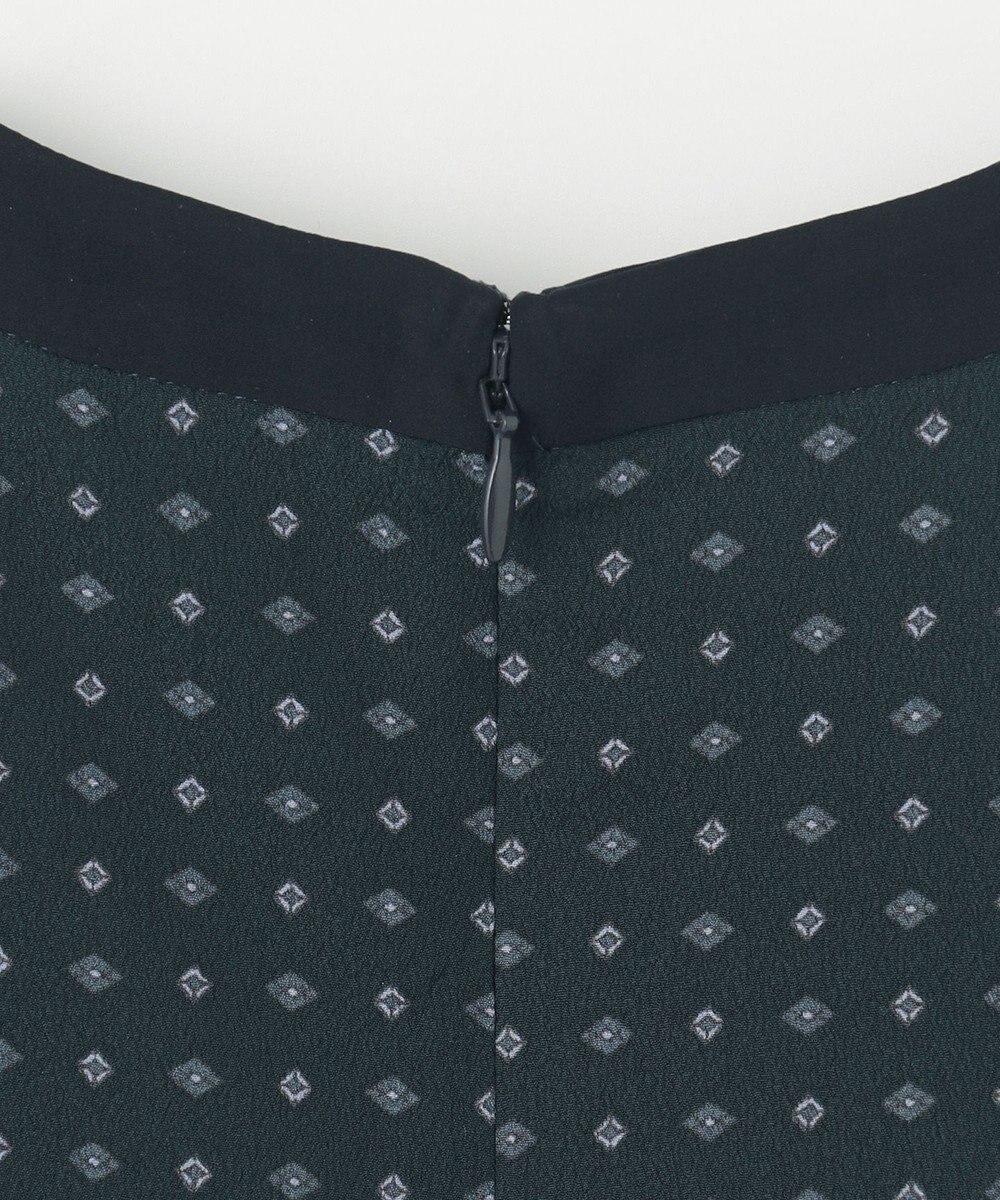 J.PRESS LADIES 【洗える】シュリンクデシン ジオメトリックプリント ワンピース 