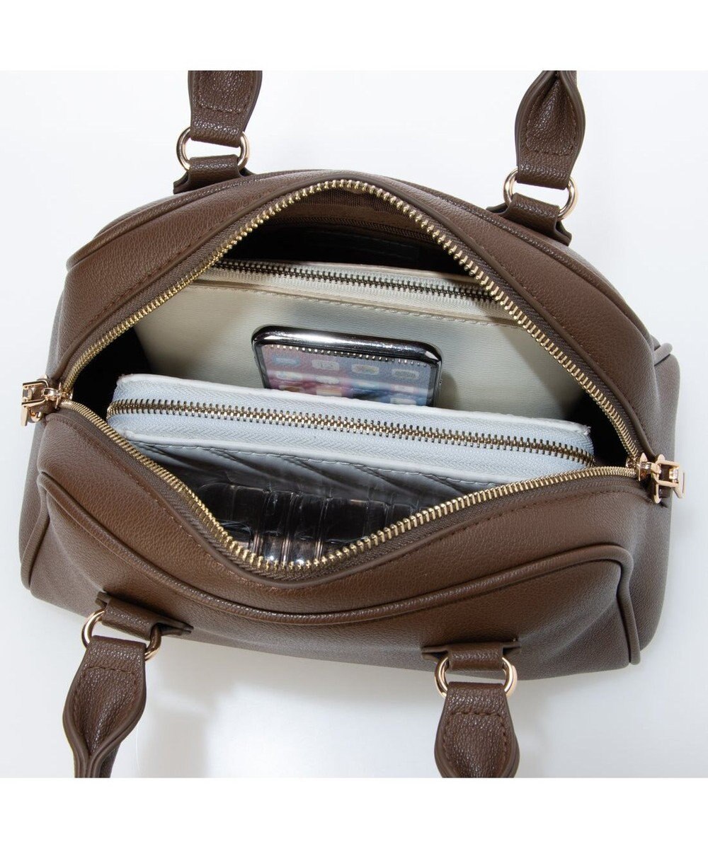 UNBILLION カシュカシュ cachechche / シボフェイクレザー2wayボストンバッグ 