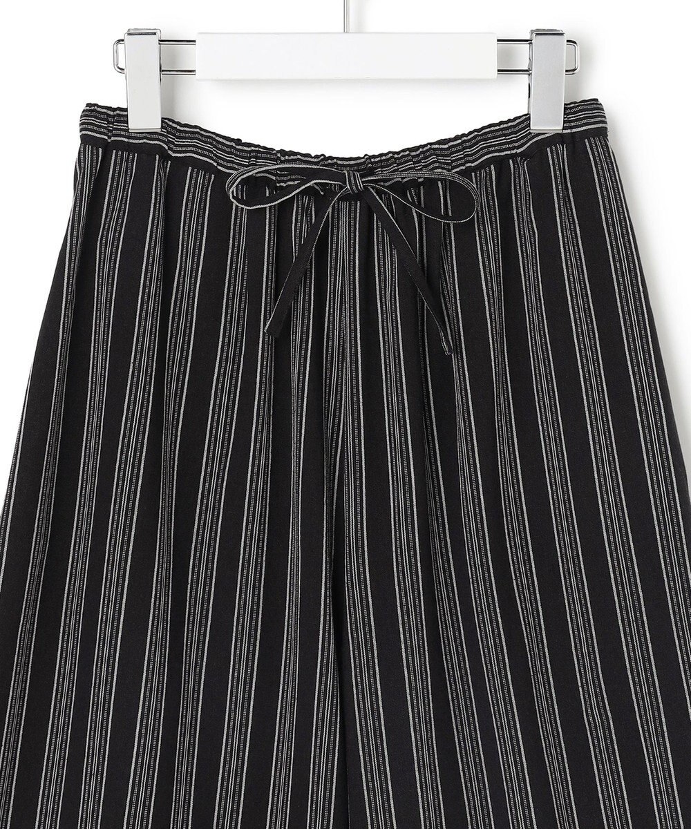 J.PRESS YORK STREET 【WOMEN】リネンストライプ イージーワイド パンツ 
