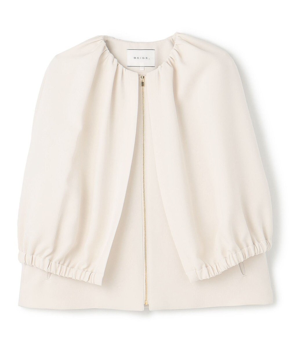 BEIGE， 【洗える】REIBAUD / ノーカラージャケット 