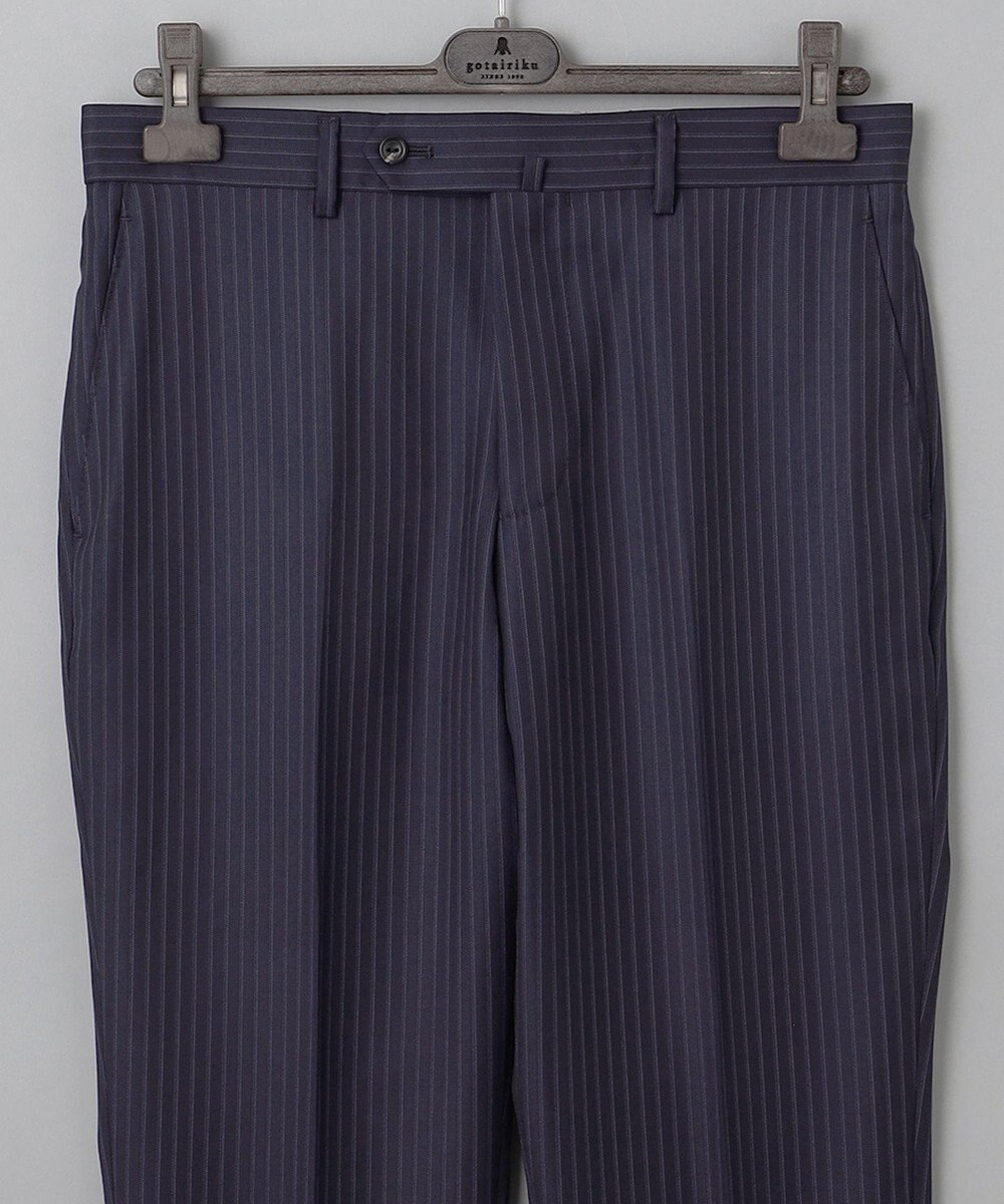 GOTAIRIKU 【Loro Piana Fabric】365 通年スーツ(ネイビー×ストライプ) 