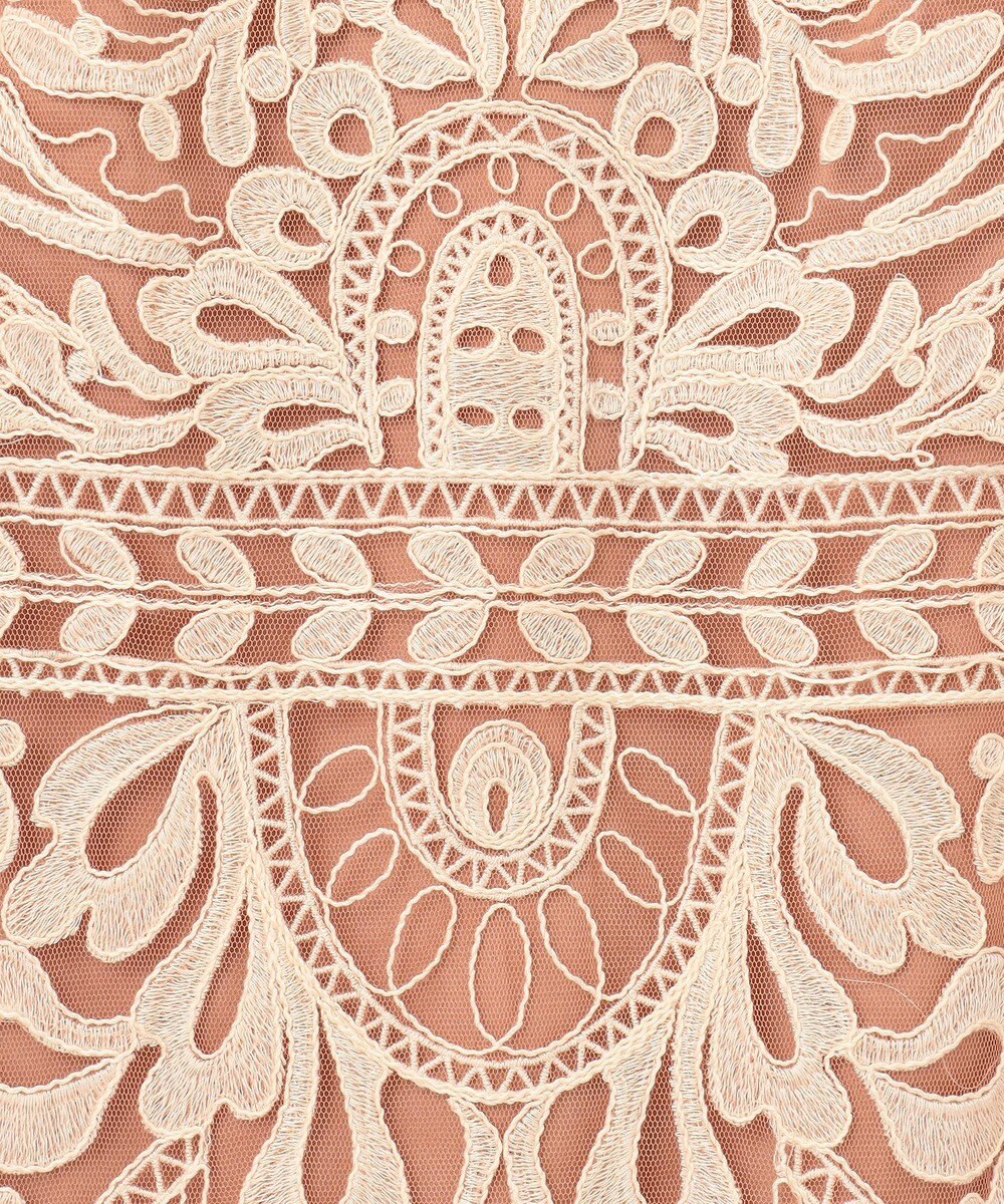 GRACE CONTINENTAL オーガン袖コード刺繍ドレス 