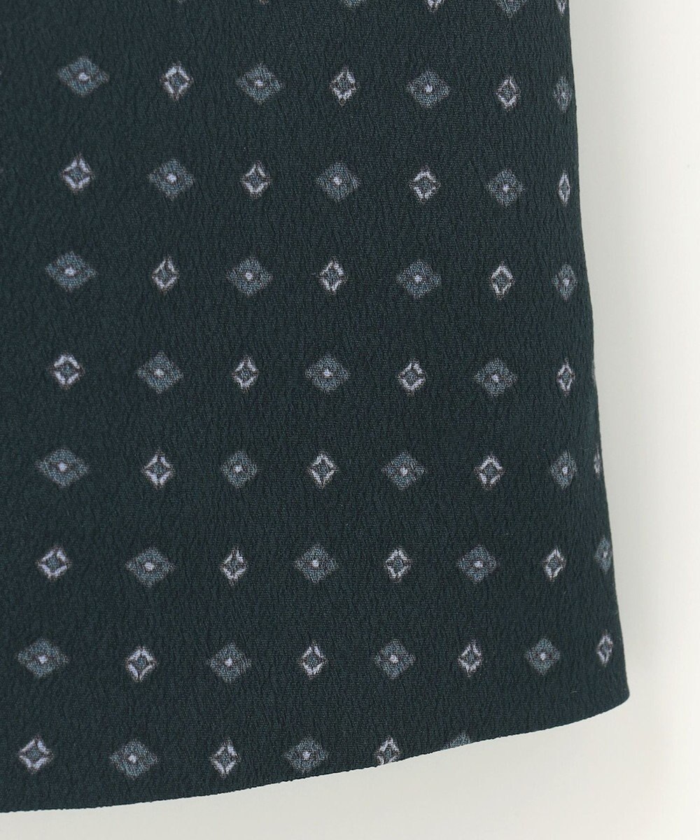 J.PRESS LADIES 【洗える】シュリンクデシン ジオメトリックプリント ワンピース 