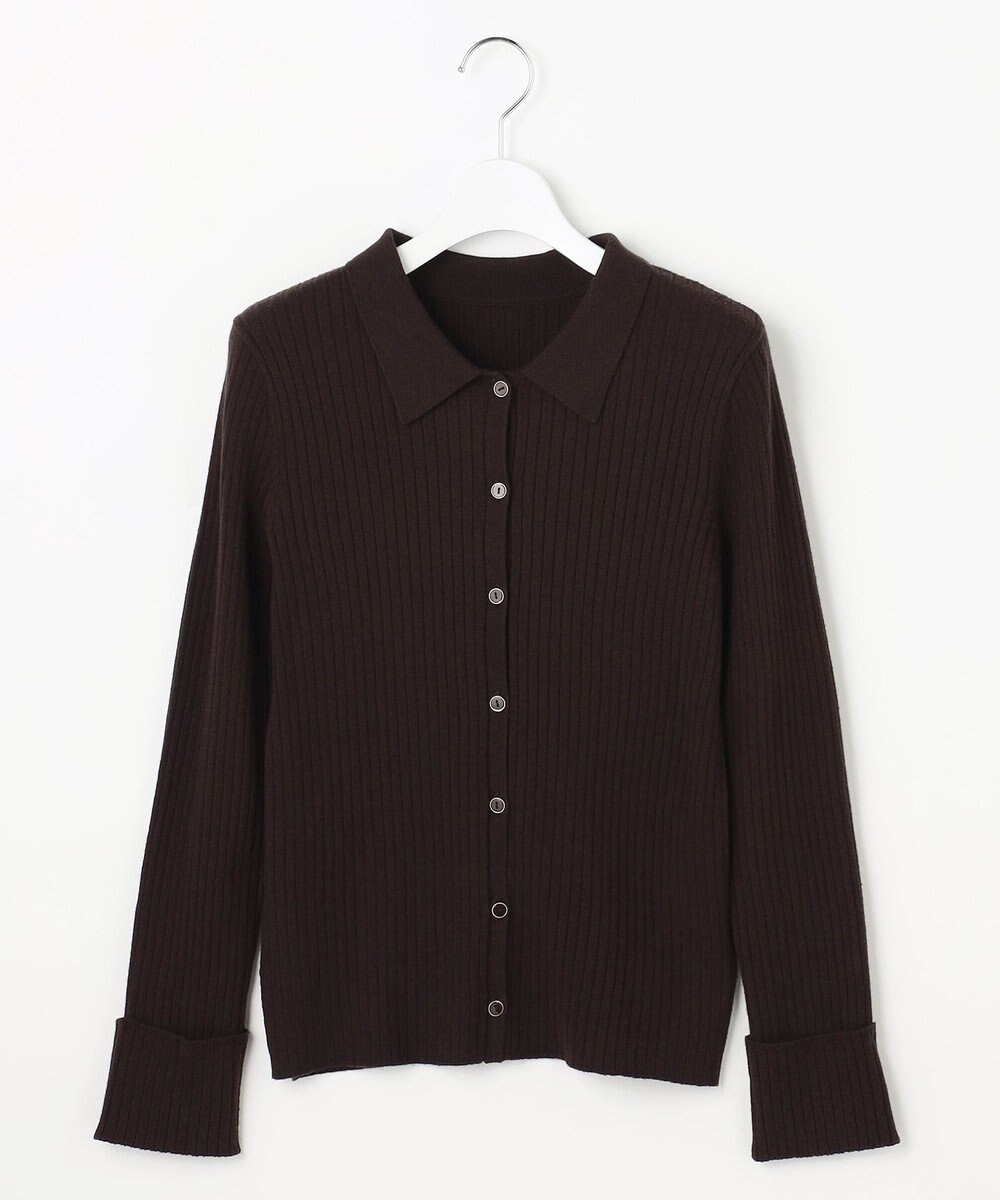 ANY SIS S CICA加工 襟デザイン ニット 