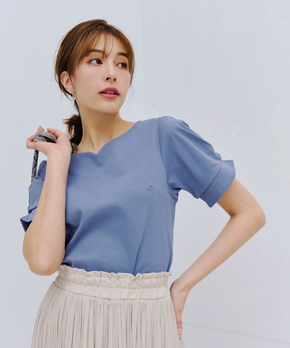 Tiaclasse 【UVケア・接触冷感】“あまラク” ハートネックカットソートップス 