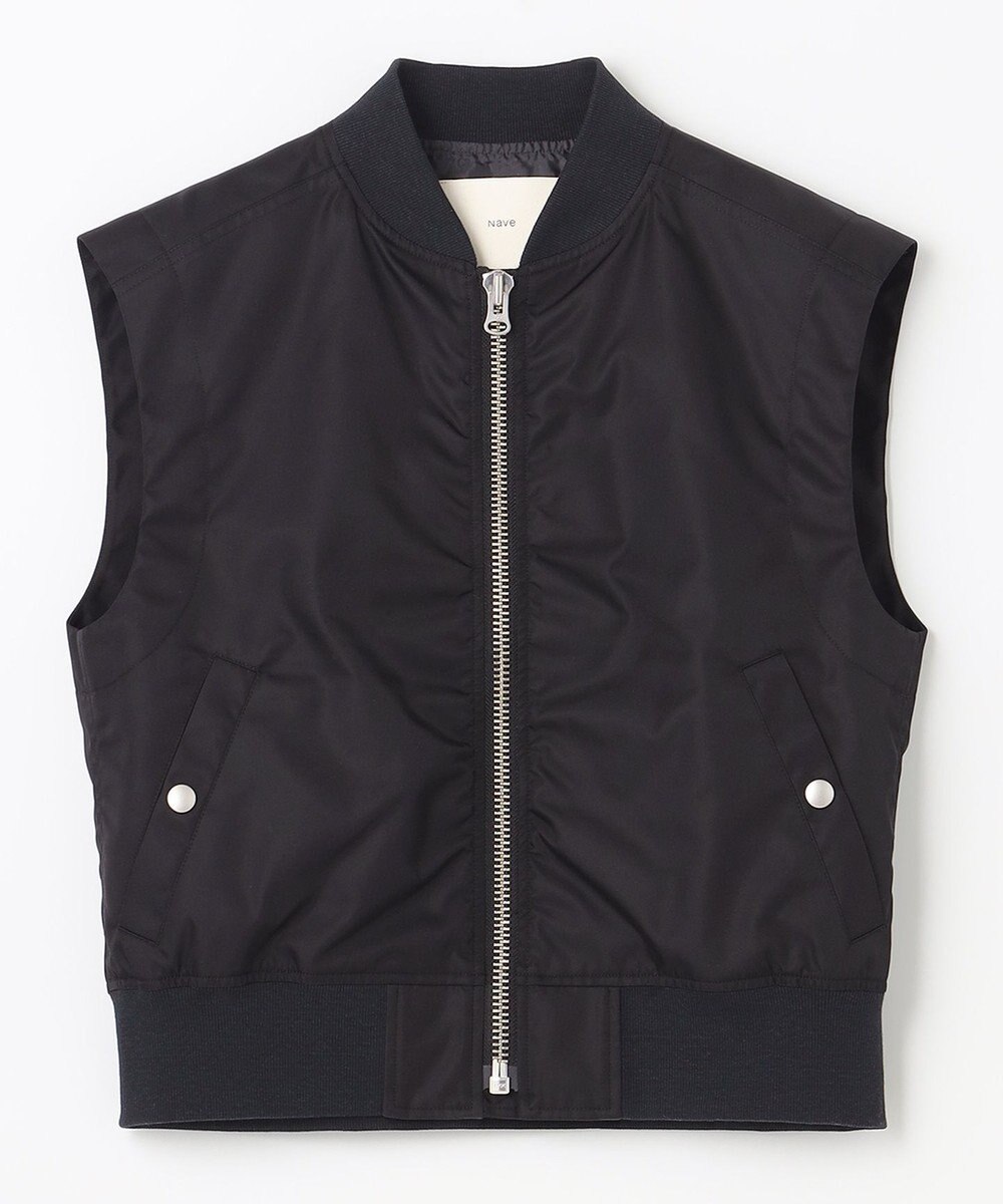 NAVE 【Nave　洗える】リサイクルツイル ノースリーブブルゾン 