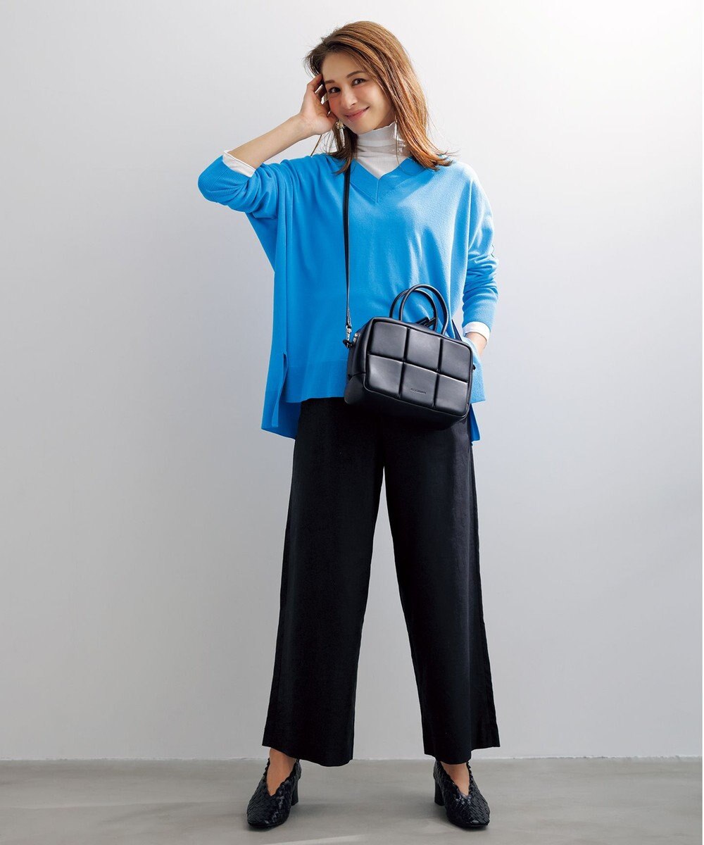 UNFILO 【抗菌防臭】スタイルアップニット NEW Ｖネック 