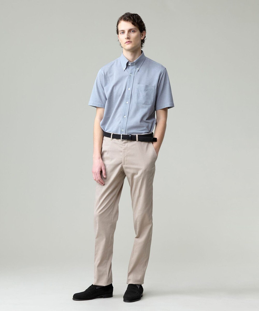 J.PRESS MEN 酷暑の清潔感もこれ一枚で【吸水速乾 / 抗菌防臭 / 防シワ】【J.PRESS OXFORD JERSEY】カノコインレイ半袖 シャツ / B.D. 