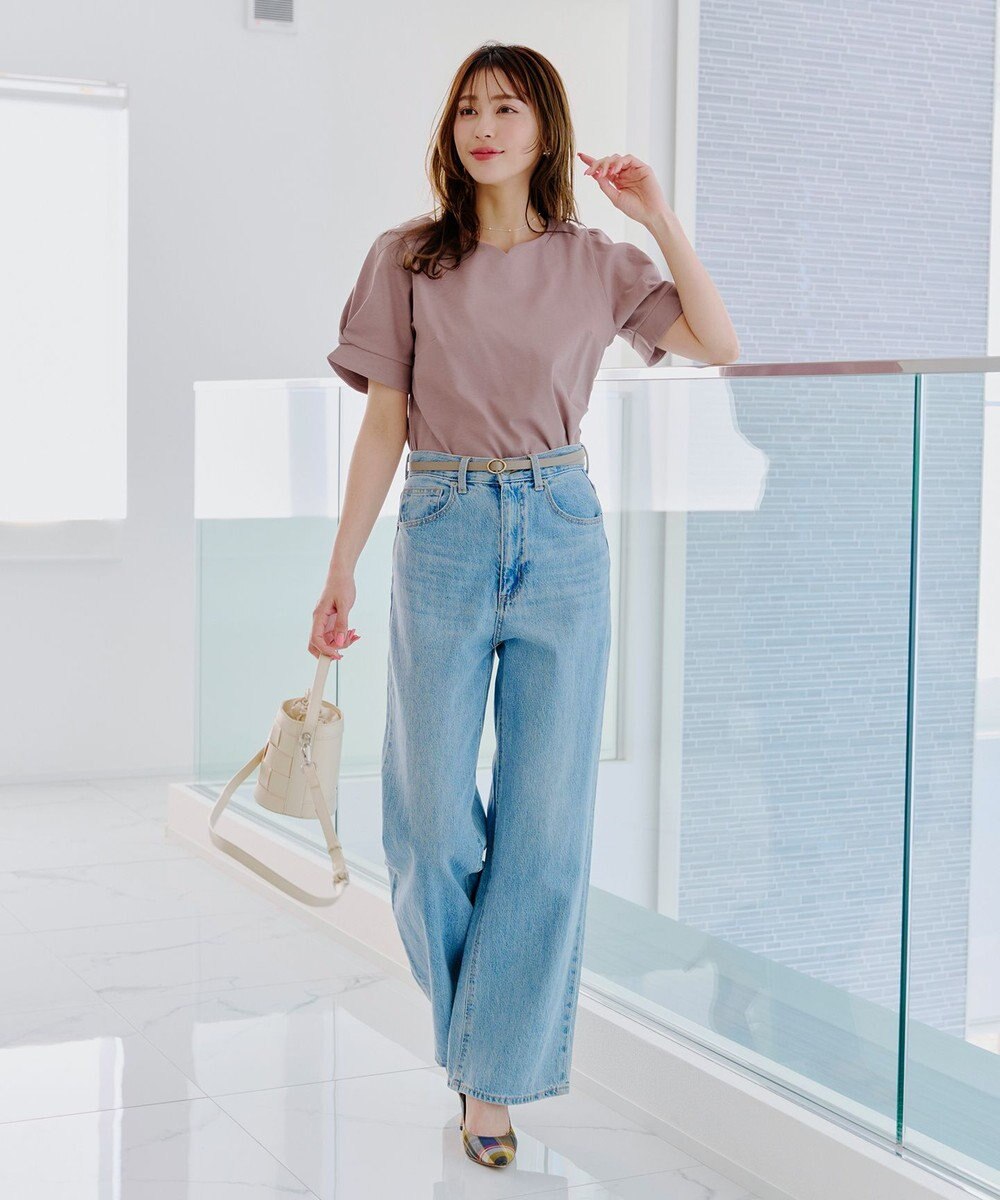 Tiaclasse 【UVケア・接触冷感】“あまラク” ハートネックカットソートップス 