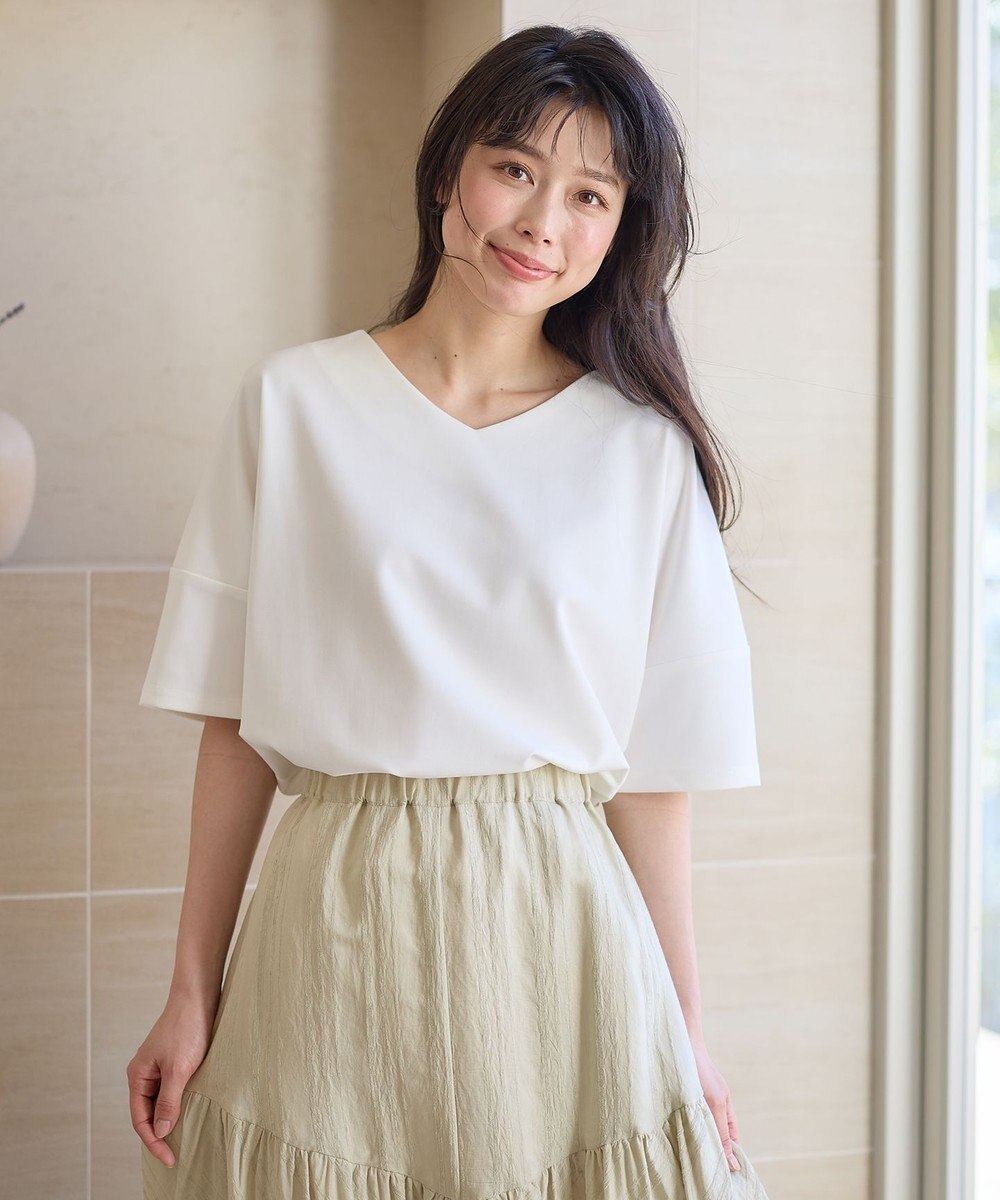 ANY ドライポンチVネックプルオーバー 