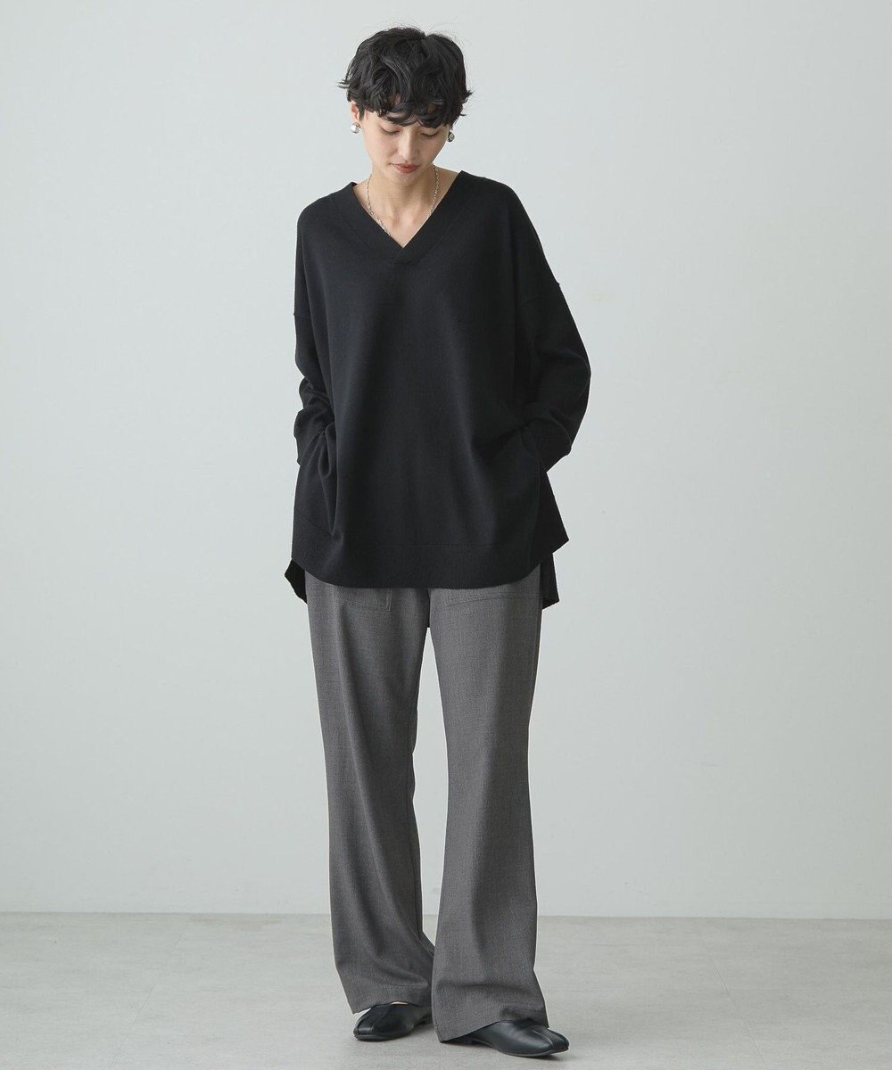 AMERICAN HOLIC バイパチＶネックロングニットプルオーバー 