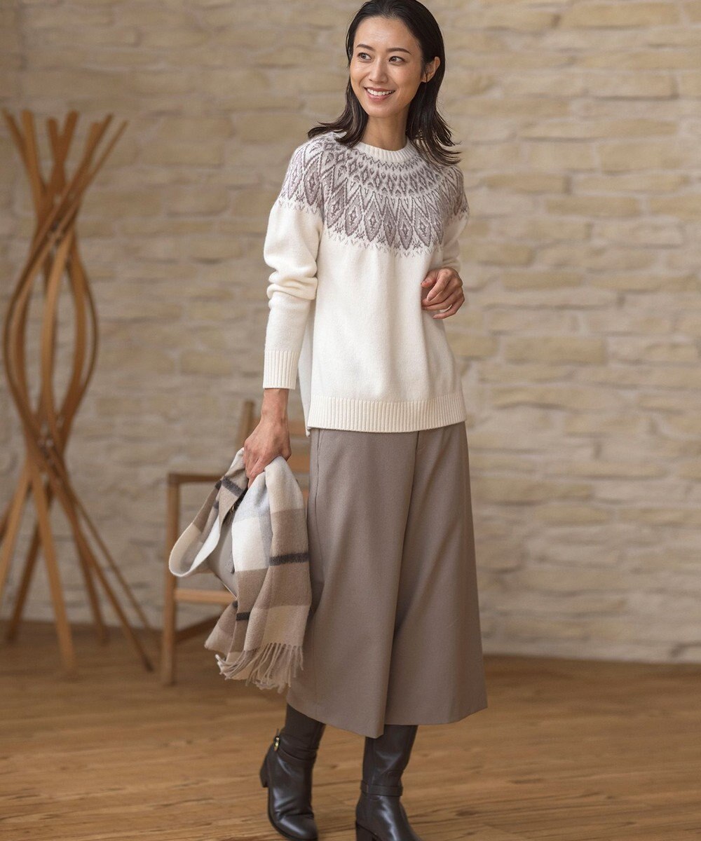 J.PRESS LADIES S 【WEB限定カラーあり・洗える】ツムギート flannel キュロット パンツ 