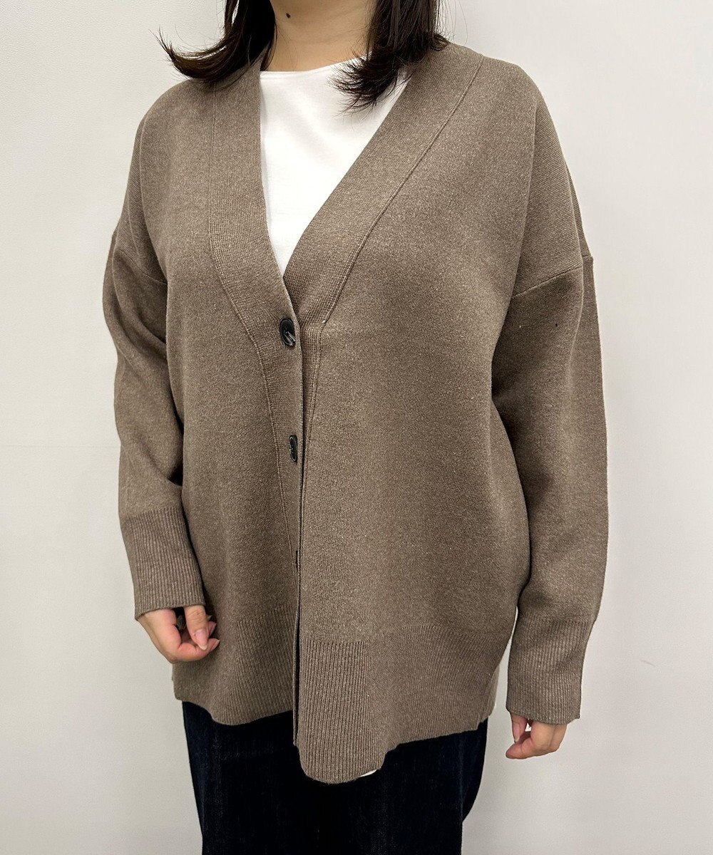 UNFILO 【軽量】コットンミックスニット カーディガン 