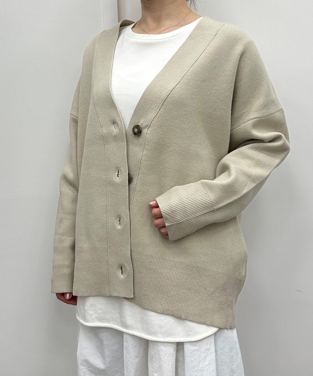 UNFILO 【軽量】コットンミックスニット カーディガン 