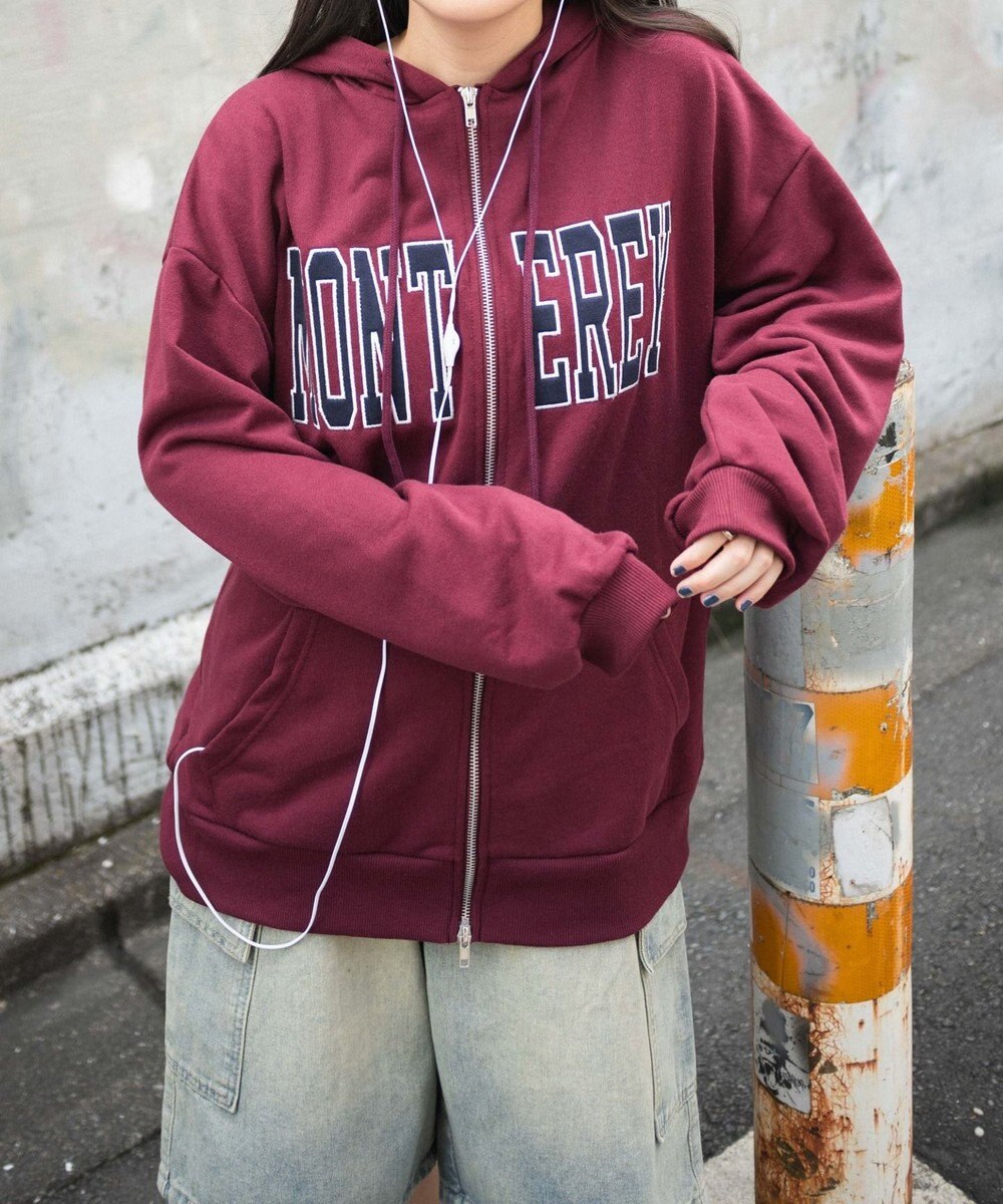 WEGO ロゴWジップビッグパーカー 