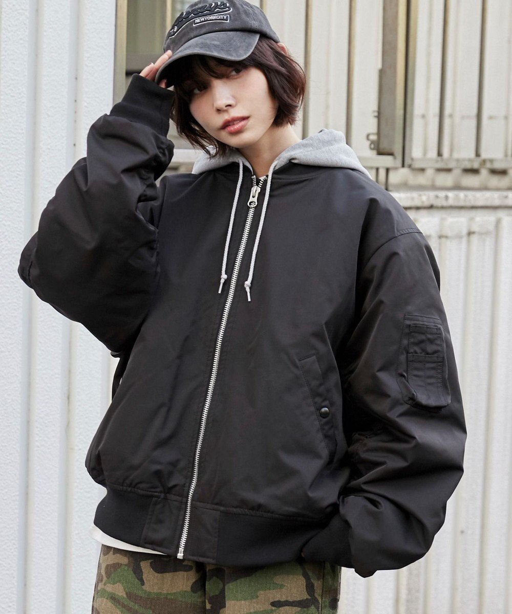 WEGO 【ユニセックス着用ITEM】パテッドフードMA－1 