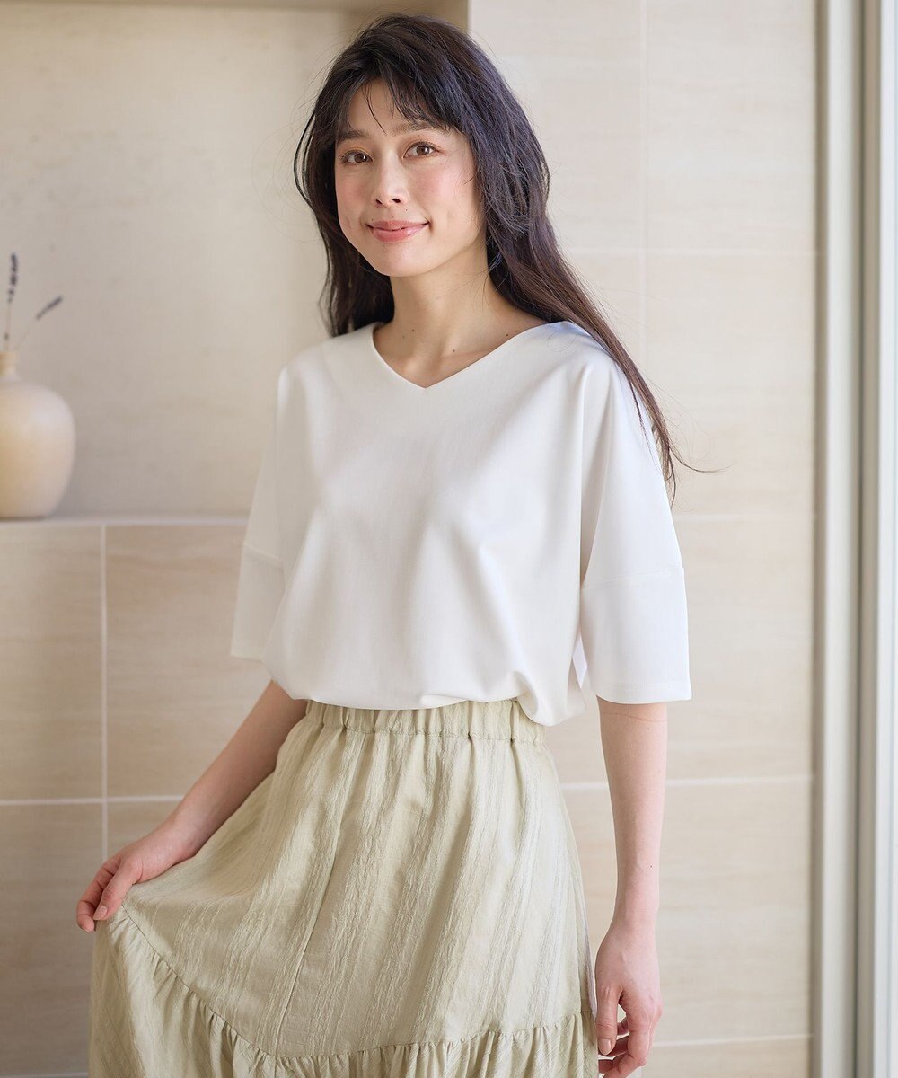 ANY ドライポンチVネックプルオーバー 